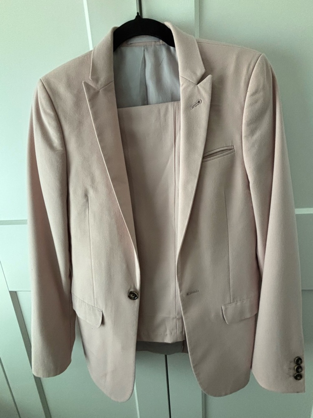 Men's Light Pink Single-Breasted Suit & Pants